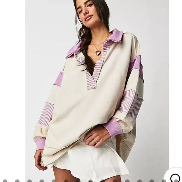 Free People We The Free Clean Prep Polo Pullover Top - Picture 3 of 7